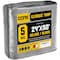 Core Tarps Heavy Duty Tarp, 64 ft L x 0.5 mm H x 24 ft W, 5 Mil, Silver/Black, Polyethylene CT-501-24X64 - alternate 1